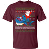 Image of Santa Riding Shark Merry Xmas Gift Tshirt