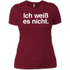 Image of "Ich Weiss Es Nicht" Funny German Teacher Student Shirt