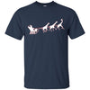 Image of African Santa Sleigh Giraffe T-shirt Merry Christmas Gifts