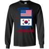 Image of Américain +Corée du Sud = Awesome Korean Flag Shirt