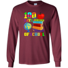 Image of 100 Days of School T Shirt - Long Sleeved Teacher Shirt
