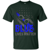 Image of Adult Blue Live Matter Thin Blue Line Support Police T-Shirt