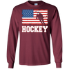 Image of Tshirt de hockey de drapeau américain patriotique