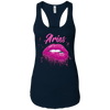 Image of Aries Zodiac Birthday Pink Lips T-Shirt for Black Women