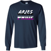 Image of Aries Asexual Pride Flag Zodiac Sign Long Sleeve T-Shirt