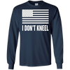 Image of American Flag I Don't Kneel Patriotic T-Shirt