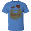 Image of 'Merica Patriotic Beard Sunglasses Flag T-shirt