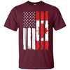 Image of American Canada Patriotic Flag T-shirt