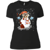 Image of Christmas Snowman Shih Tzu Funny T-shirt