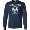 Image of T-shirt de football à manches longues de l’équipe d’Argentine de football 2018