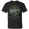 Image of "Duty Calls" Grease Gun WW2 Gamer T-Shirt