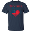 Image of American Patriot Freedom Liberty Heart T Shirt Memorial Gift