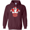 Image of Santa Stuck In Chimney Christmas Pocket T Shirt Gift