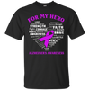Image of Alzheimer's Awareness Shirt For My Hero Ribbon Heart Tee
