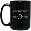 Image of Architect T-shirt - Architect Powered By Coffee - Funny Gift