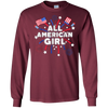 Image of All American Girl Cute Patriotic 4th Of July T-Shirt