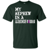 Image of Alzheimer's Awareness T Shirt For Nephews Purple Ribbon Tee