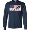 Image of American Flag Runner Sprinter USA Patriotic T-Shirt Sport