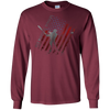 Image of American Flag Red White and Dingers Vintage Baseball T-shirt