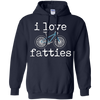 Image of "I Love Fatties" Fat Tire Mountain Style Bikes T-Shirt