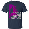Image of A Woman's Place Is In The Resistance Shirt Varsity Protest