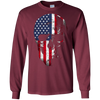 Image of American Flag Skull Patriotic 4th of July T-Shirt