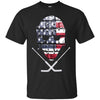 Image of American Hockey Goalie T-Shirt Patriotic Hockey Tee