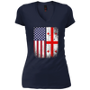 Image of American Georgian Flag T-shirt Georgia Republic Country