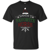 Image of Santa's Favorite Nurse Holiday Christmas Nursing T-Shirt
