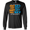Image of All I Remember Is Dirt Sky Ambulance Funny Motocross T-Shirt