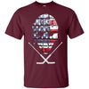 Image of American Hockey Goalie T-Shirt Patriotic Hockey Tee