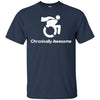 Image of Chronically Awesome Wheelchair Superhero Funny Tee Shirt