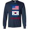 Image of Américain +Corée du Sud = Awesome Korean Flag Shirt