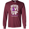 Image of Alzheimer's Awareness Never Give Up Long Sleeve T-Shirt