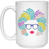 Image of Afro Girl T-Shirt: Natural Hair & Glasses, Black Women Art