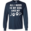 Image of All I need is my dog and my jeep funny dog lover Tee Shirt
