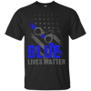 Image of Adult Blue Live Matter Thin Blue Line Support Police T-Shirt