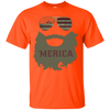 Image of 'Merica Patriotic Beard Sunglasses Flag T-shirt
