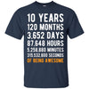 Image of 10th Birthday Gift T Shirt 10 Years Old Being Awesome Tee