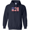Image of American Wrestling Patriotic T-Shirt with the USA Flag