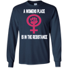 Image of A womens place is in the resistance long sleeve shirt