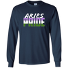 Image of Aries Genderqueer Pride Flag Zodiac Sign Long Sleeve T-Shirt