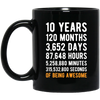 Image of 10th Birthday Gift T Shirt 10 Years Old Being Awesome Tee