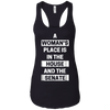 Image of a woman's place is in the house and the senate t-shirt