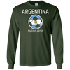 Image of T-shirt de football à manches longues de l’équipe d’Argentine de football 2018