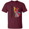 Image of "Freedom" Bright Colorful Bird Diversity Unity T-Shirt