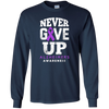 Image of Alzheimer's Awareness Never Give Up Long Sleeve T-Shirt