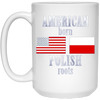 Image of American Born Polish Roots LS T-Shirt Poland USA Flag