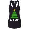 Image of Christmas Tree Lit Af Funny Christmas Shirt