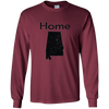 Image of Alabama Distressed Home State light long sleeve t-shirt